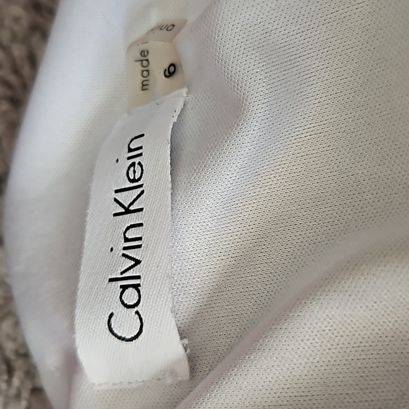 Calvin Klein Gray Multi Floral Pleated Chain Halter Sz 6 - Picture 9 of 10